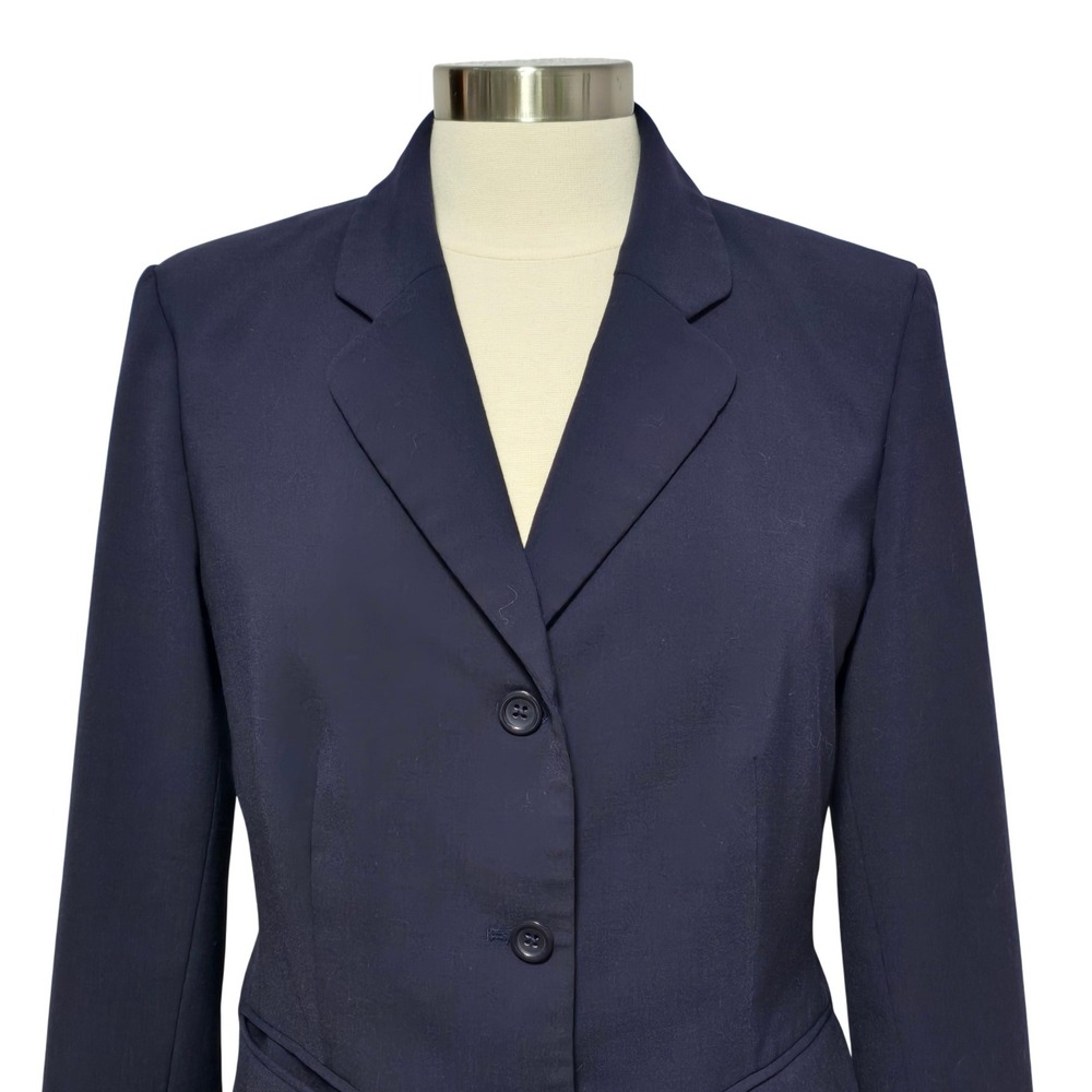 VTG‎ Body by Victoria Navy Blue 3 Button Blazer Jacket Womens Sz 10 Professional